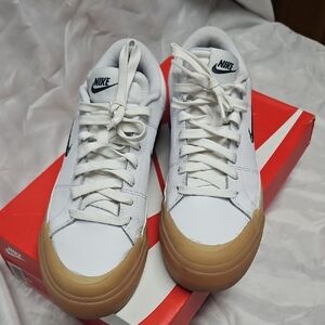 Nike White and Brown Women's Sneakers